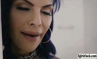 Latina tbabe Foxxy and Melanie enjoys interracial anal sex