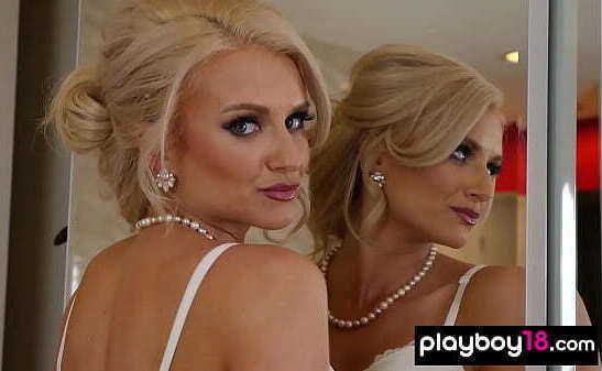 Classy small titted blondie Veronika Skylee stripping desert outdoor