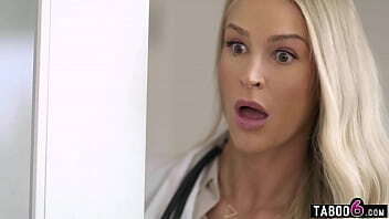blonde doctor Emma finds patient jerking office needed know more