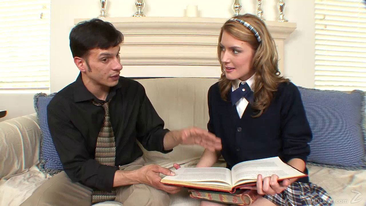 College chick enjoys while sucking teacher's dick Elli Foxx