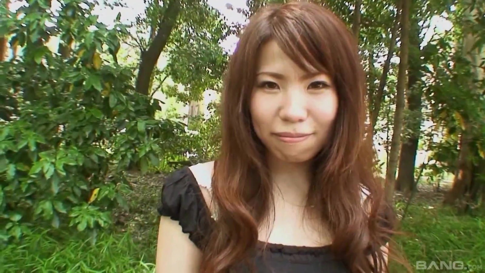 Outdoor foreplay ends with Obata getting dicked