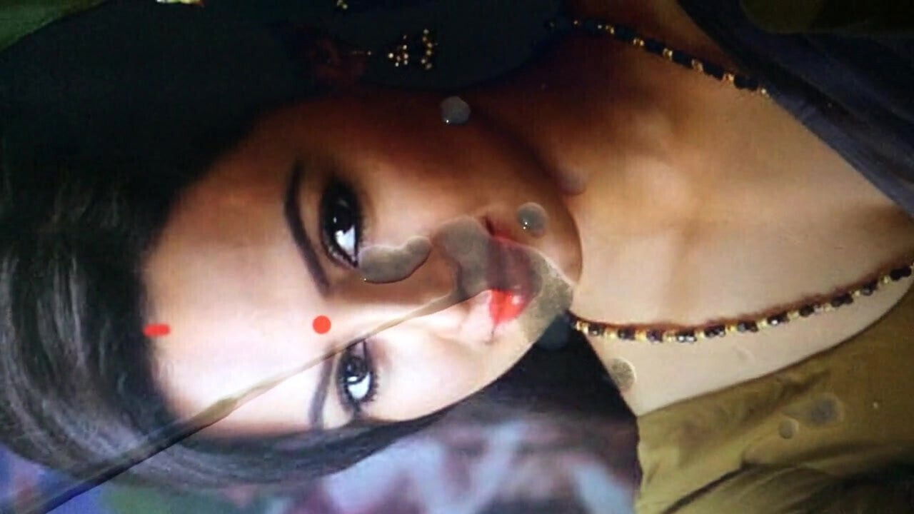Sexy Sana Khan facial cumshot