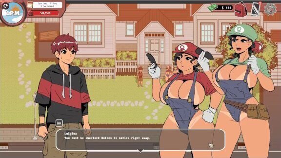 Spooky Milk Life Taboo hentai game PornPlay] Ep.4 outdoor threesome with mario sisters