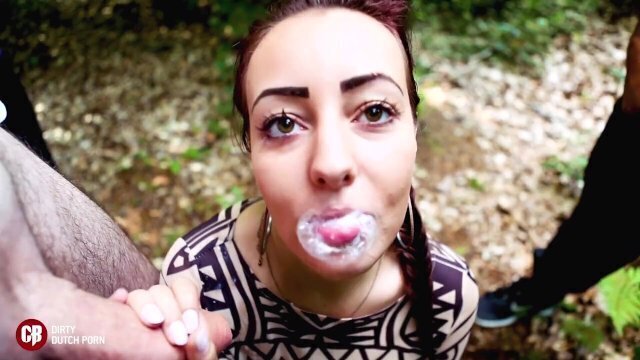 18yo dutch teen first blowbang during lunchbreak lunchtime smoothy