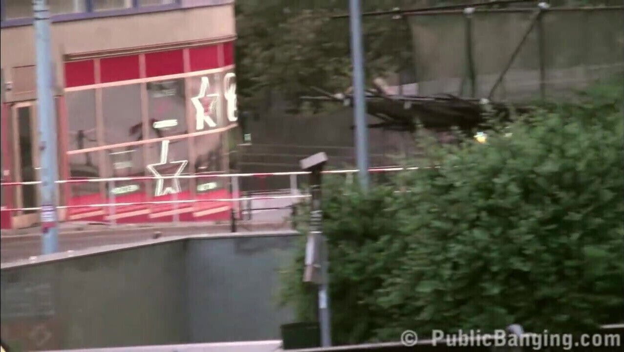 Pretty teen girl PUBLIC gangbang in front of a famous statue