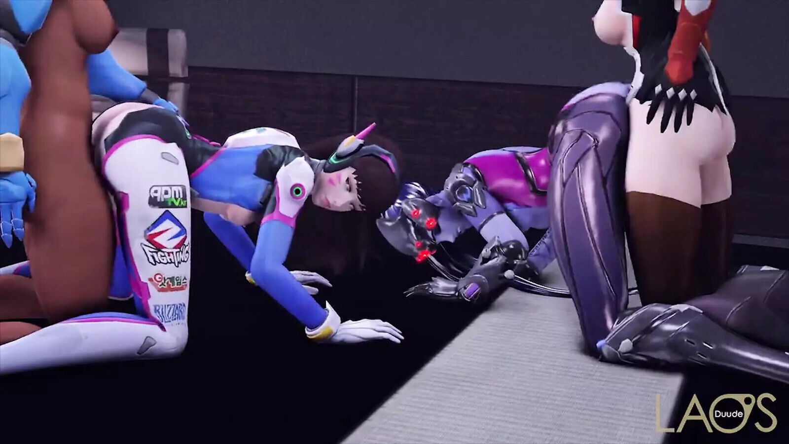 Overwatch Themed Futanari Foursome Banging