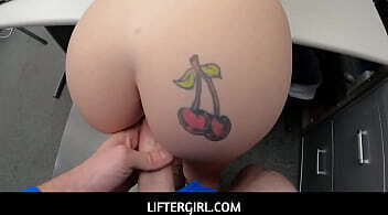 LifterGirl Latina stripper Chambers does free dance with some sexual favors when caught stealing security officer hook