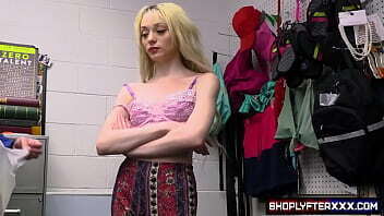 Beautiful blonde thief Cecelia Taylor dirty fucked perverted security guard free