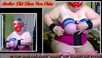 10-Mar-2023 slut slave Bands her GARGANTUAN UDDERS (sklavin slave esclave soumise)