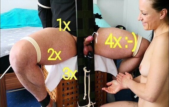 Sperma spritzt spritzt spritzt femdom pranger pillory milking slave