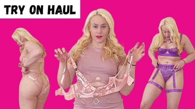 lingerie haul sexy blonde Michellexm