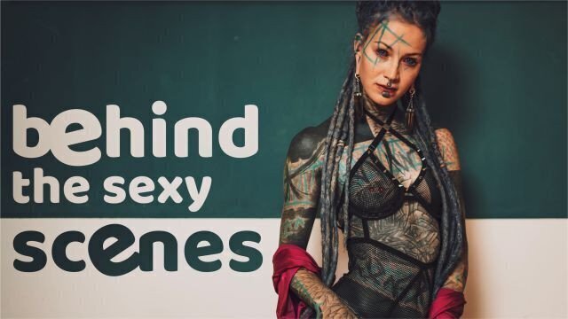 Anuskatzz elegant sexy erotic photoshooting behind scene filmed filmz Vlog tattoo