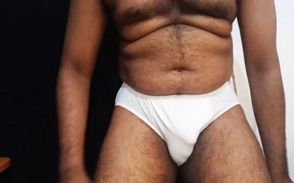 Bear white brief cumshot