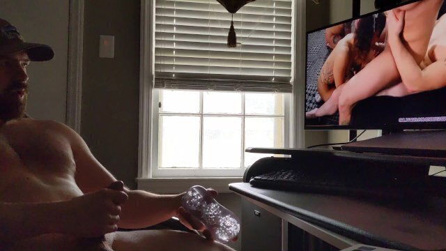 Straight Masturbates Porn with
