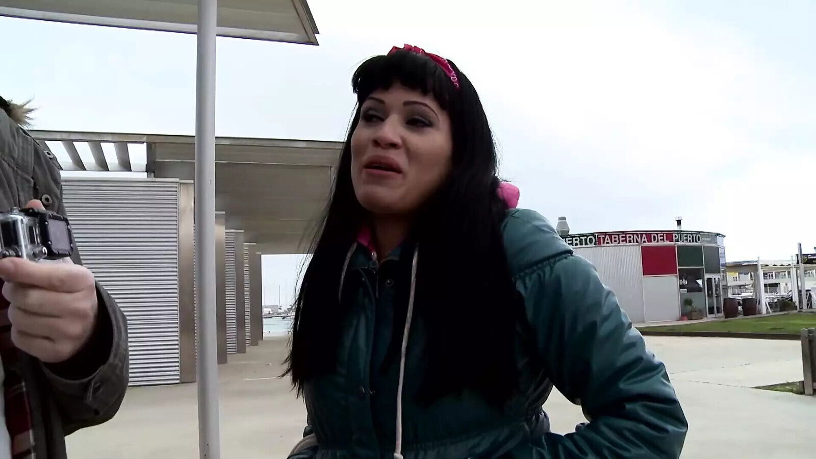 wild dudes peasing tattooed slut from Germany