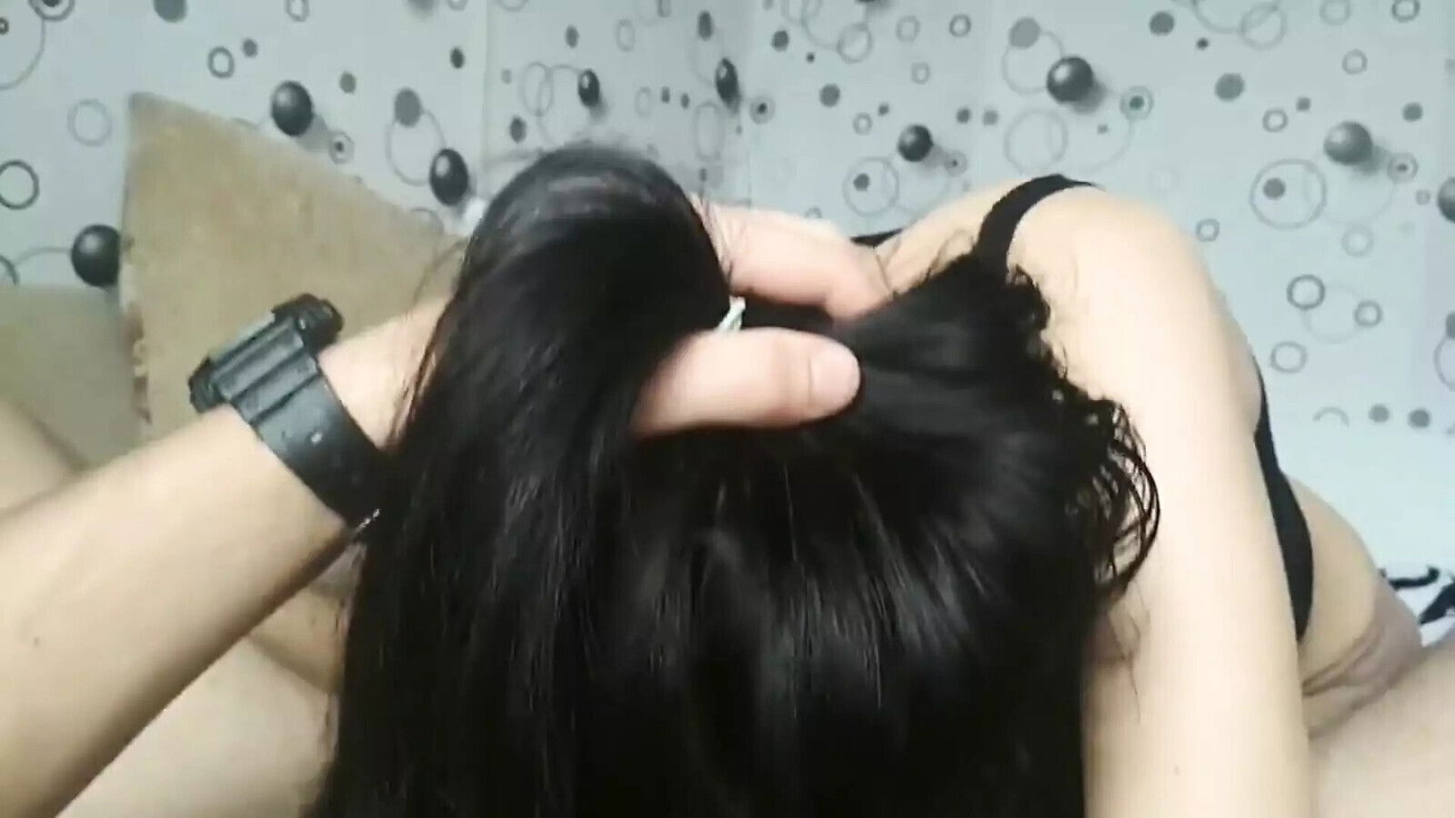 throated blowjob from beautiful brunette