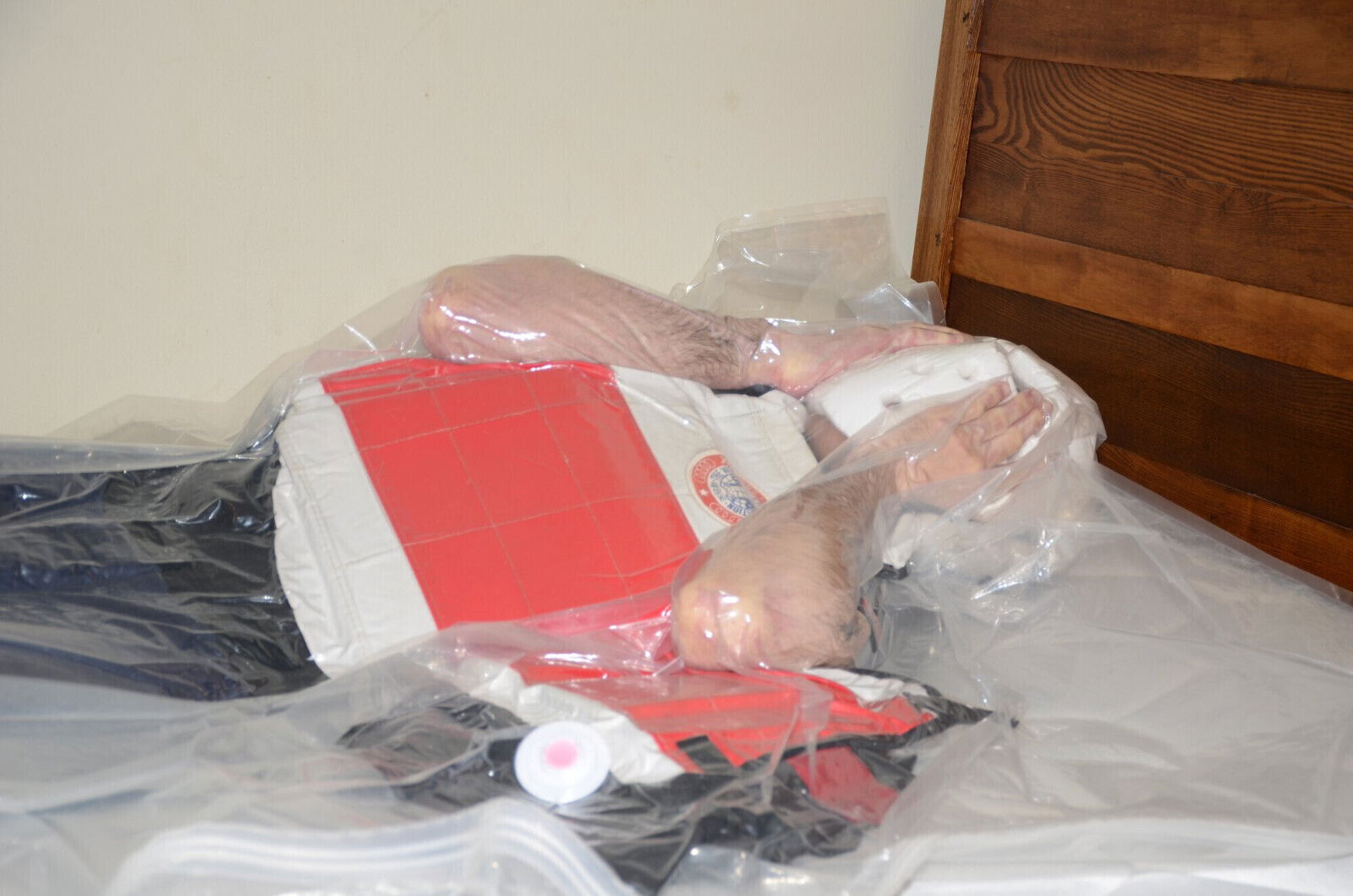 April VacPacked karate vest with karate head guard face shield