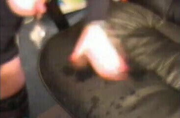 Mature big clit squarting and licking it up...