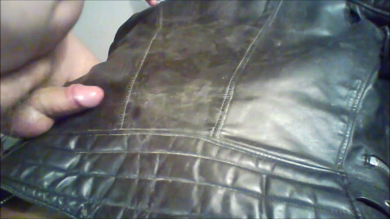 vintage leather biker jacket