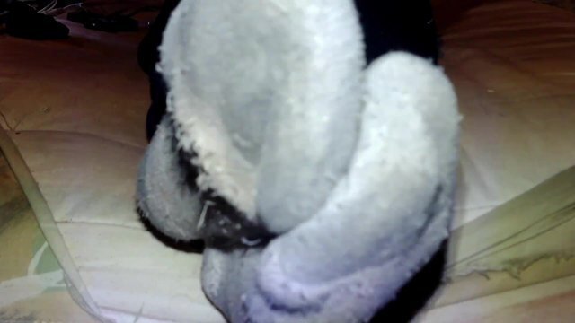 Feet dirty socks moving around