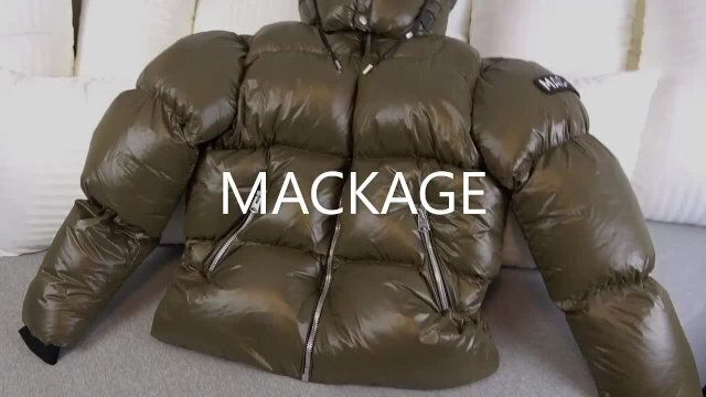 Humping Silky Smooth Mackage Down Jacket. doesn't much hotter than this