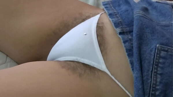 Several scenes friend'_s stepmother showing hairs come from between panties