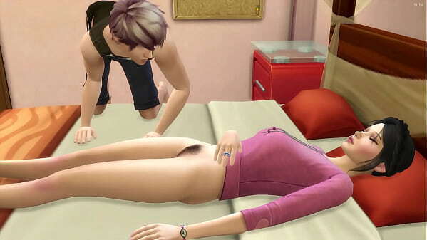 Step catches japanese Step naked pussy hairy pussy after masturbates forgets dressed Asian first time Stepmom Stepson