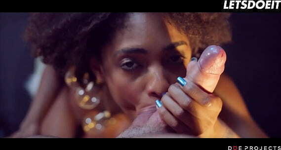 Sexy Ebony Luna Corazon Fingers Juicy Black Pussy Then Sucks Hard Dick Sensual Action LETSDOEIT