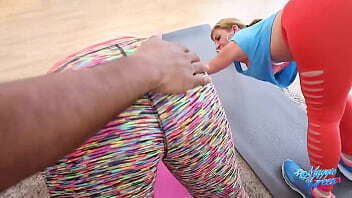 Stacked Beauties Maggie Green Sara Milk Dick Yoga Class!