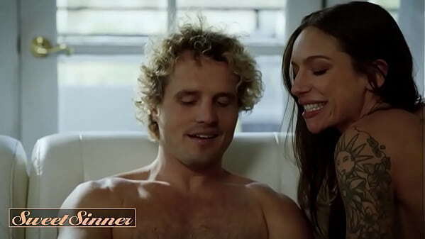 Sultry April Olsen Moans Pleasure While Worships Pussy Couch Sweet Sinner