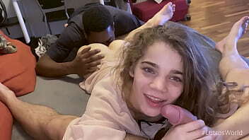 CUTE TEEN HOMEMADE INTERRACIAL THREESOME SABRINA SPICE