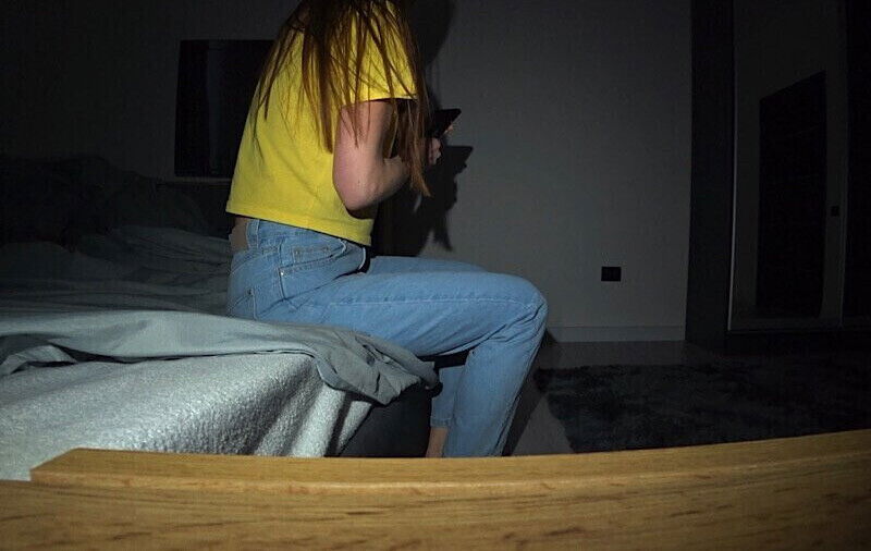 Real Cheating. Unfaithful Wife Having With Lover While Husband Home.