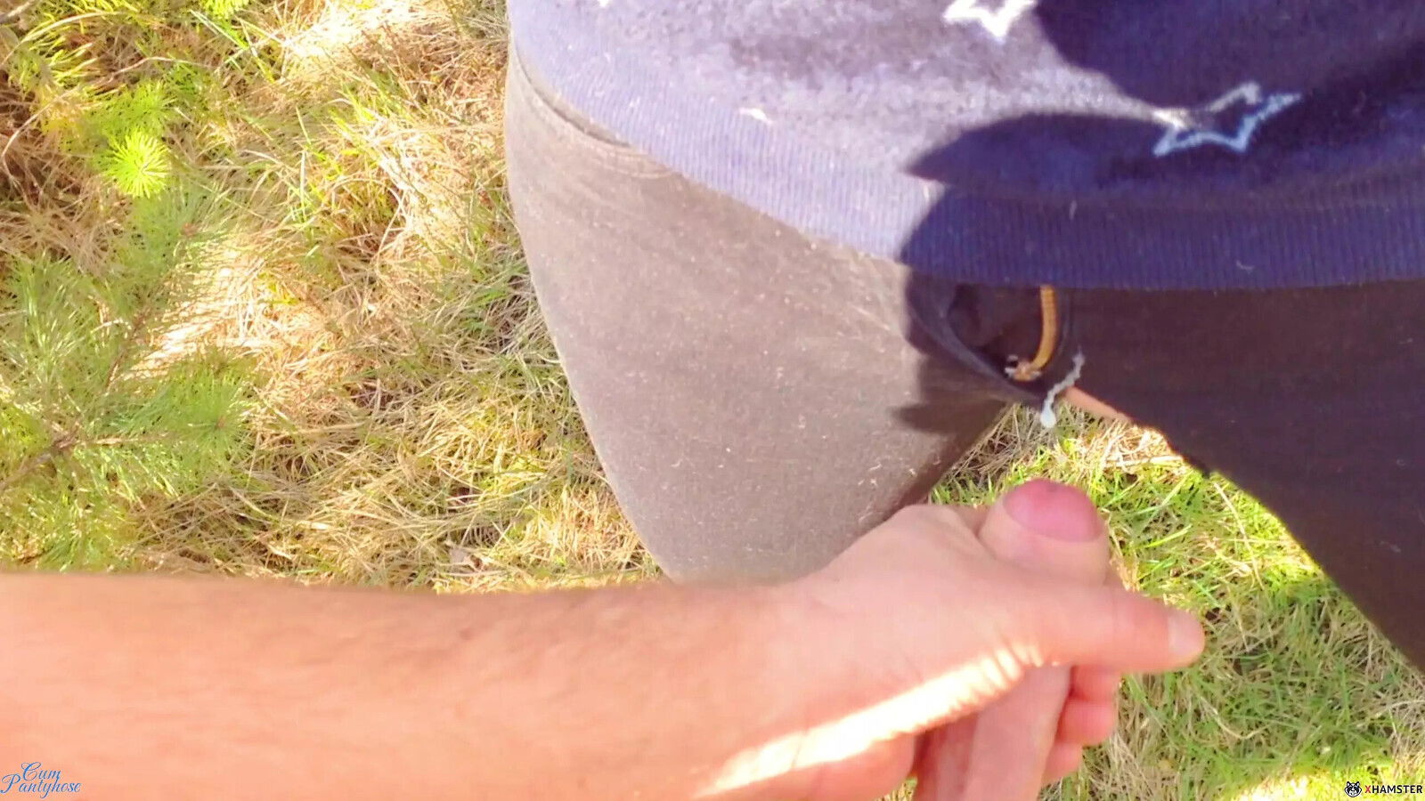 Nympho Fucked Ripped Jeans Denim Finishing With Huge Cumshot