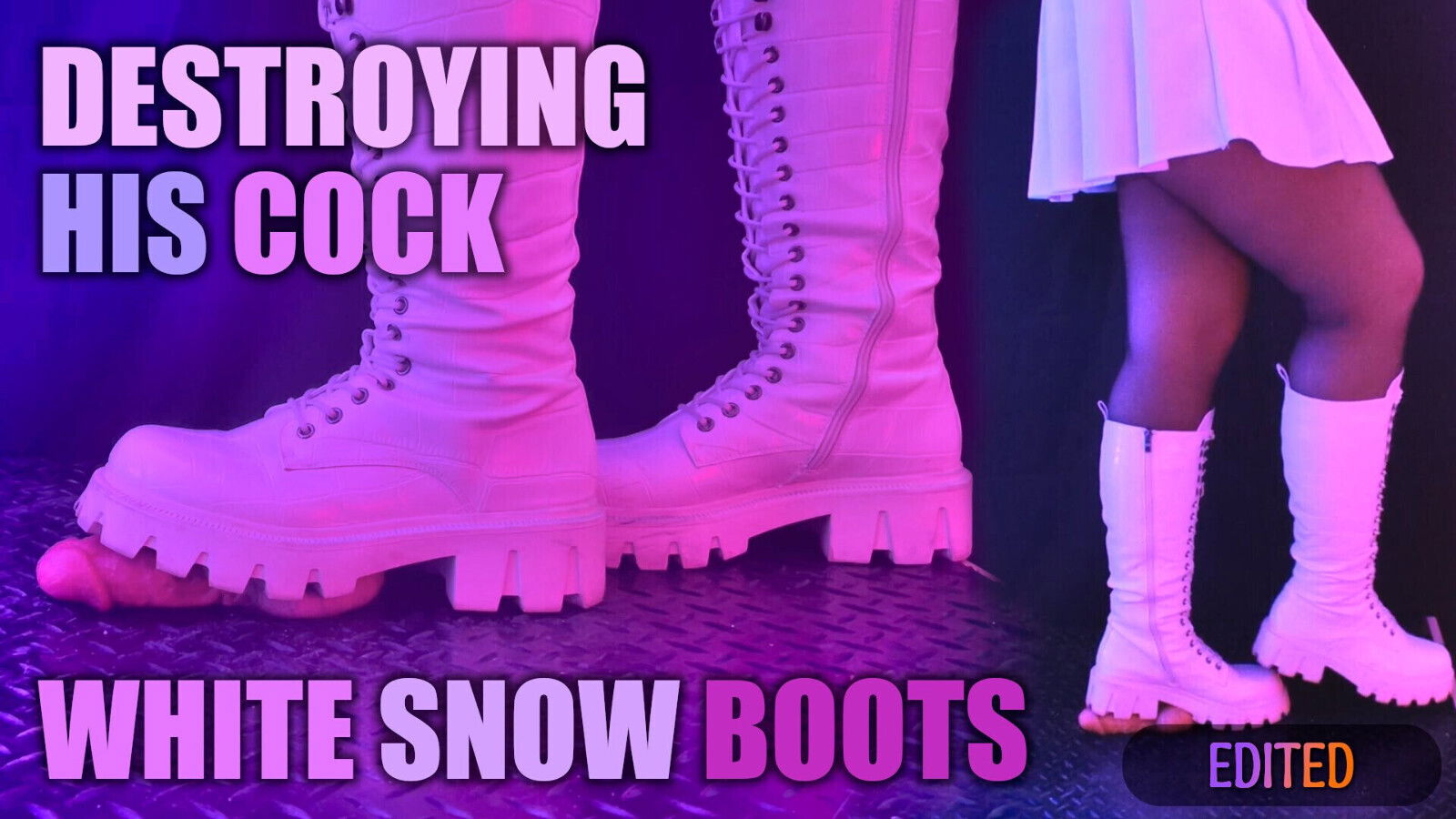 Destroying white snow boots, aggressive CBT, bootjob post orgasm with Tamystarly FapHouse Exclusive