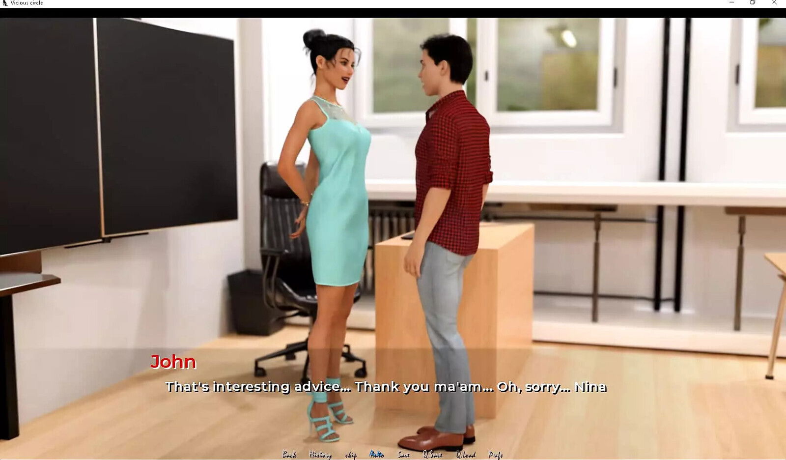 Vicious Circle- blonde lady seduced outdoors rode sexy lingerie