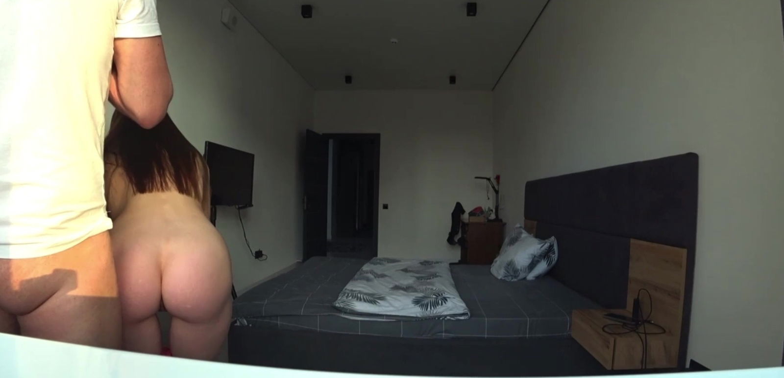 Slutty wife cheats with neighbor while husband business trip