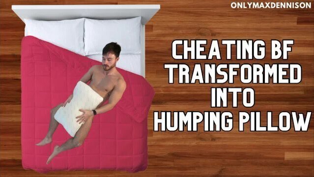 Cheating boyfriend transformed into humping pillow