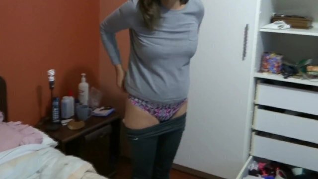 love showing lingerie while stepson's friends record jerk front