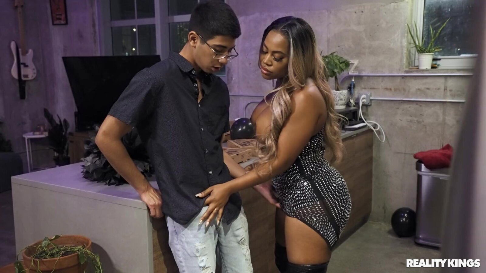 Horny black Breyana Moore heart-stopping clip