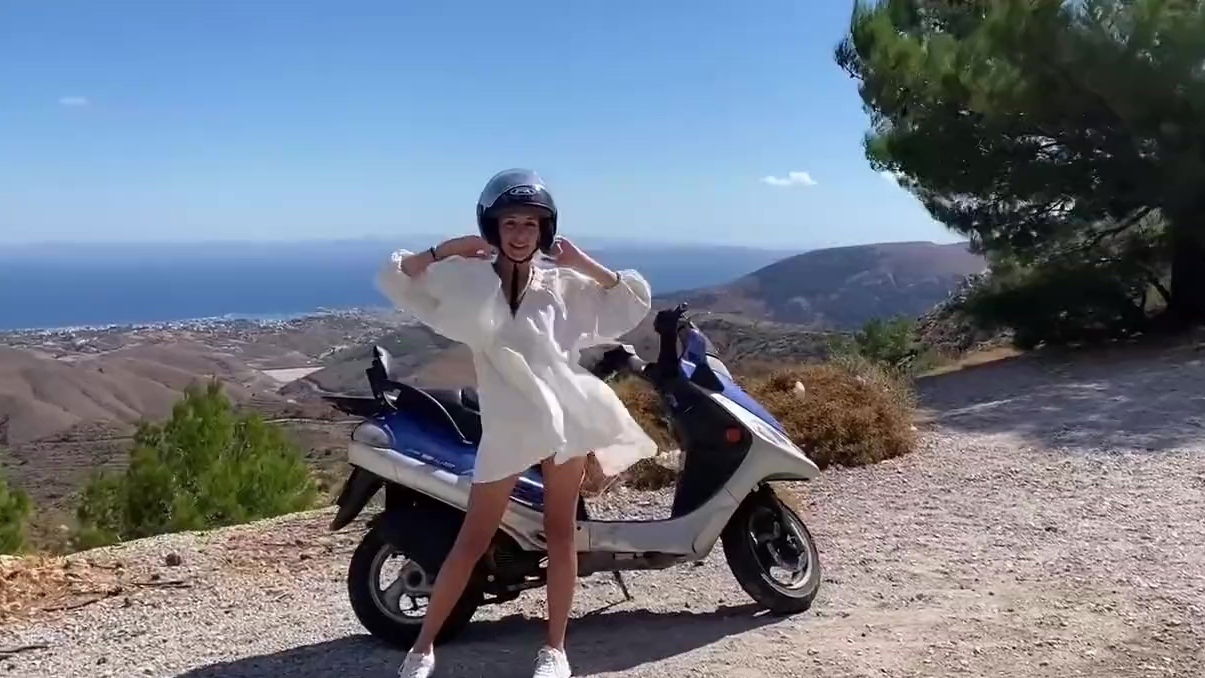 Picked public motorbike girl fucks with stranger like never before