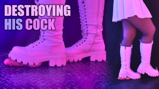 White Snow Boots Crush POVs CBT, Bootjob, Trample, Trampling