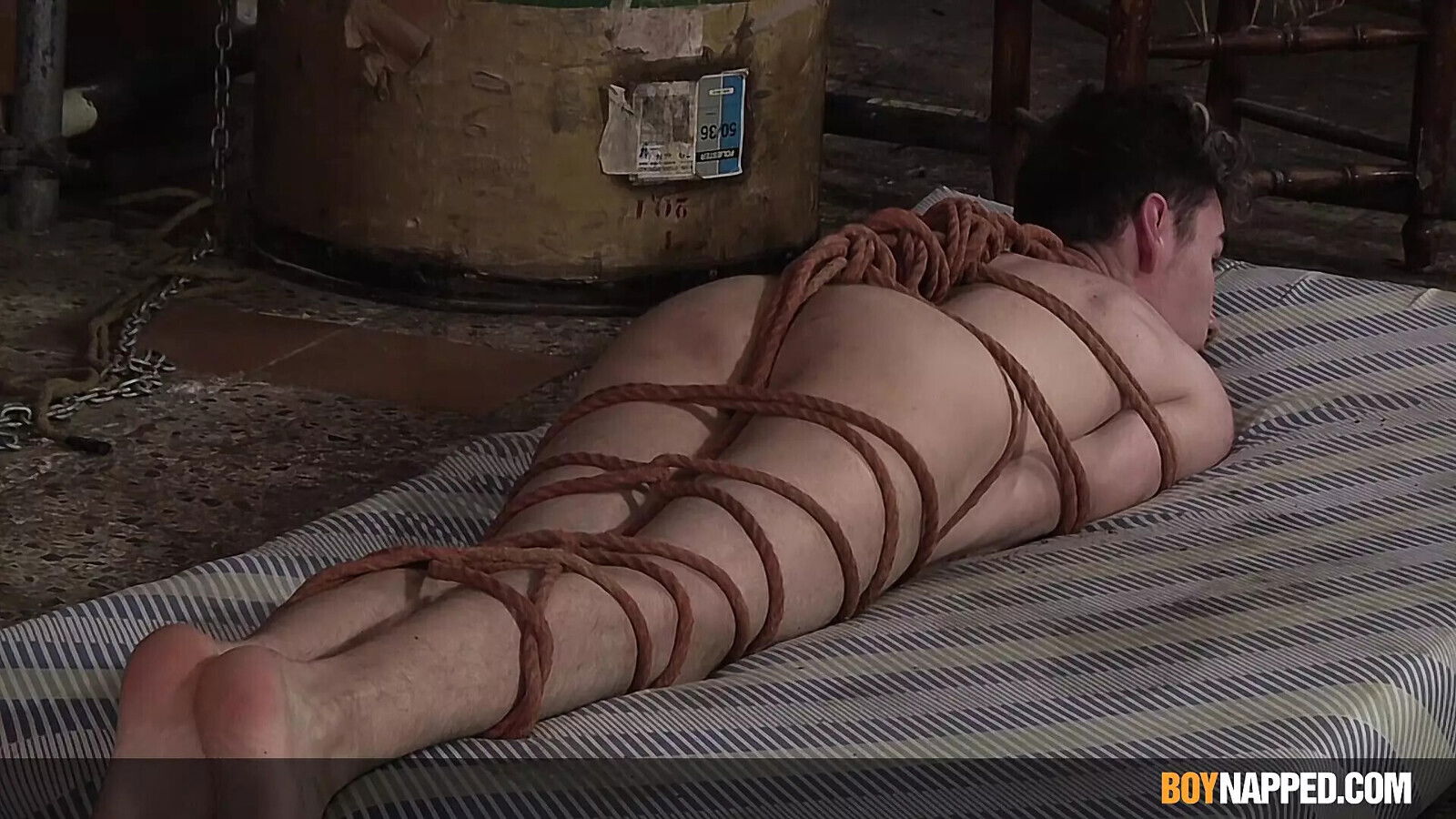 Twink Nathan Reyes tied shibari expert Sebastian Kane
