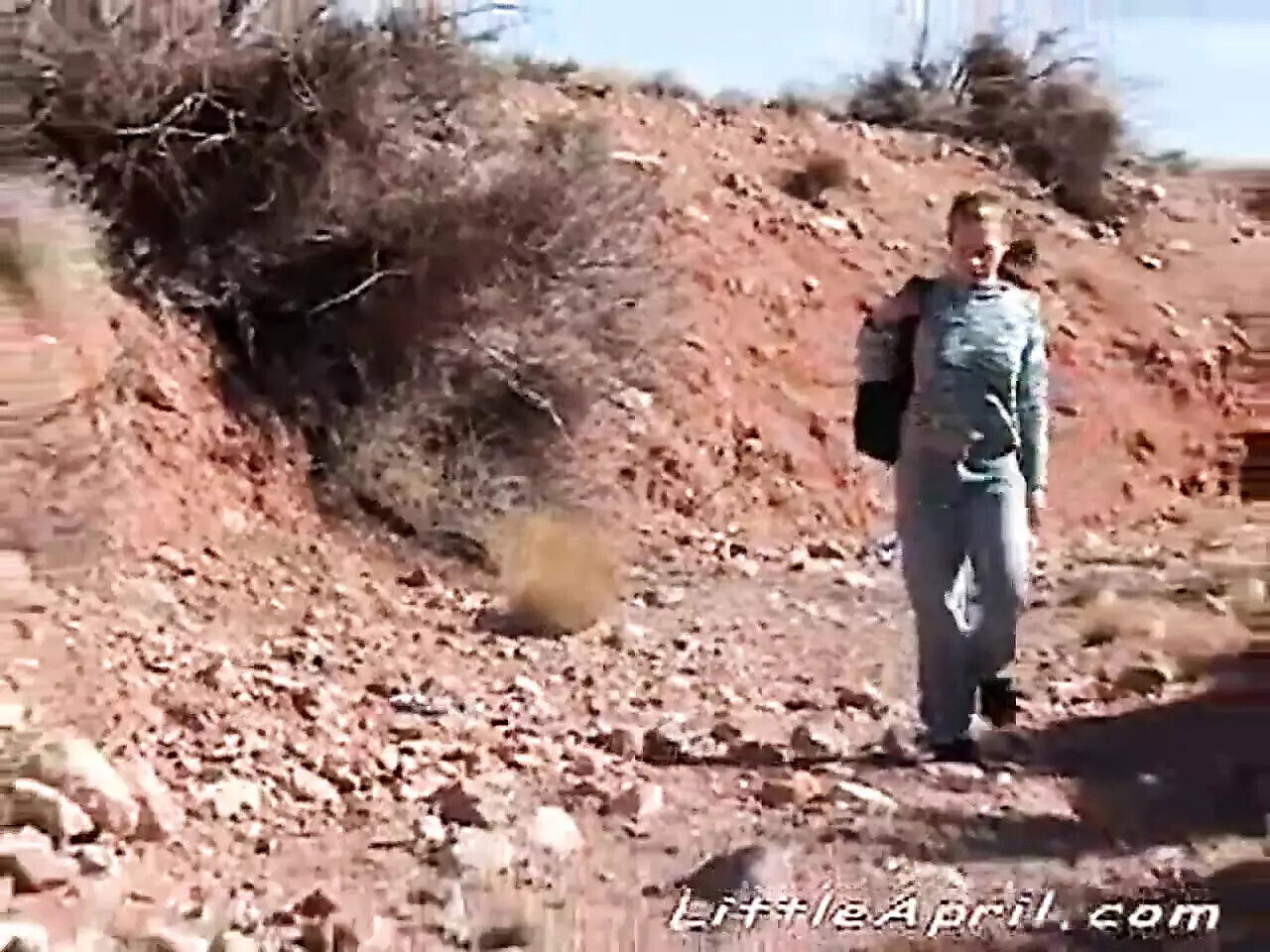 Little April outdoor solo action