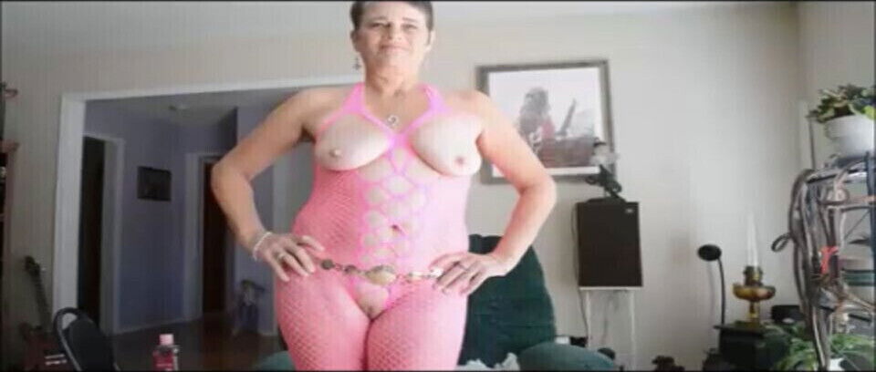 Making video pink body fishnet bought