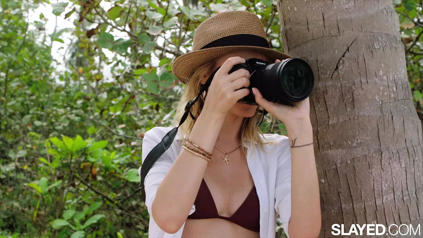 SLAYED Sun-kissed Kelly Christy have naughty beach