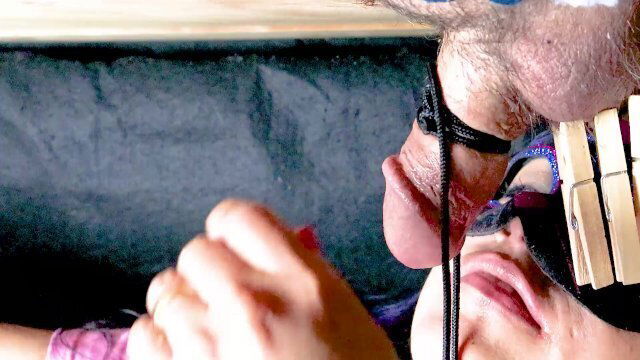Cock Bondage Blowjob with a swallow