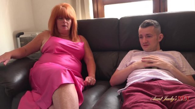 Aunt Judy's Busty Mature Redhead Melanie Seduces Friend's Step-Son