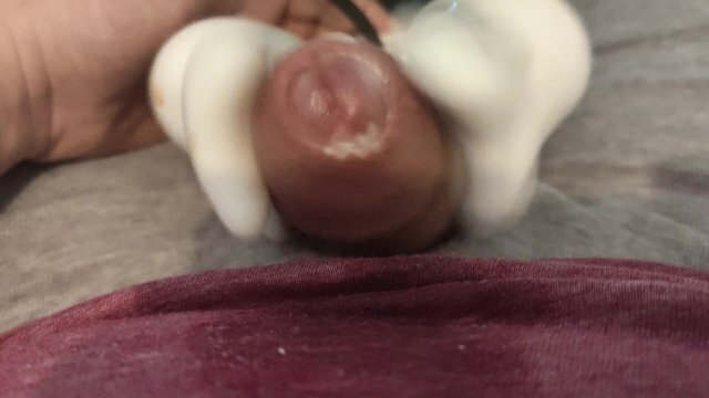 Precum camera leads messy second cumshot
