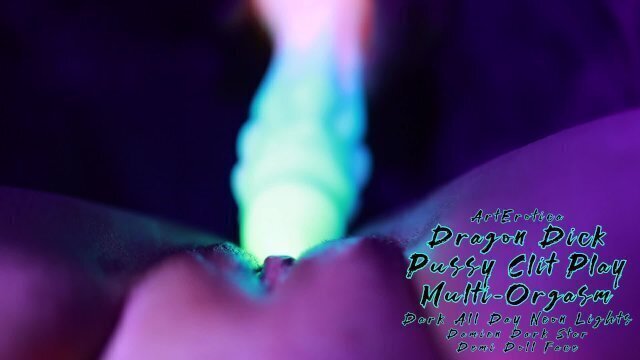Pussy Clit Play Dragon Dick Multi-Orgasm Demi Doll