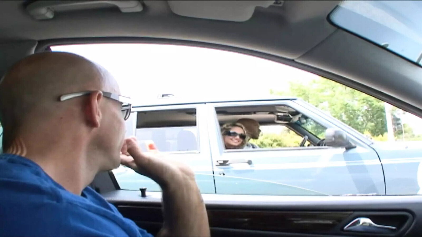 lady rides monster then eats after